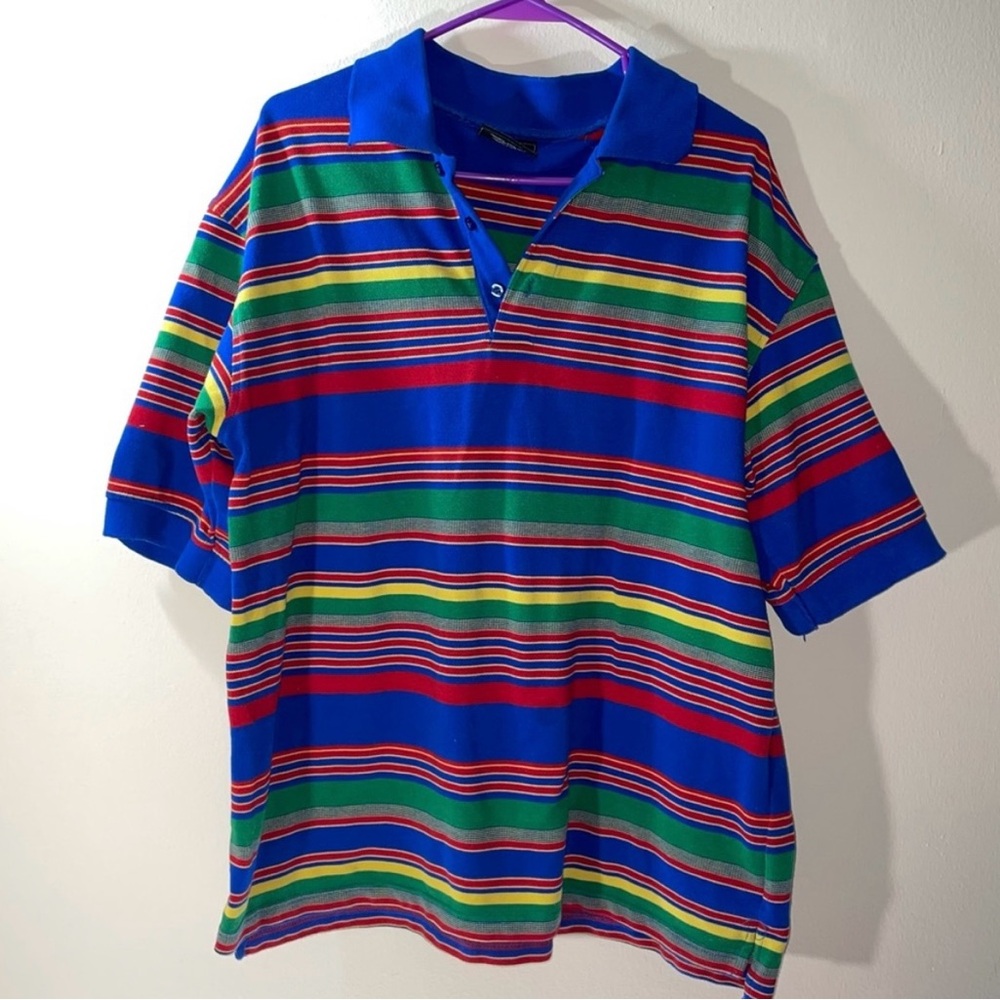 Colorful Striped Polo Shirt
